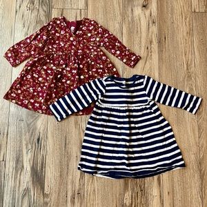 Old Navy Baby Girl Long-Sleeve Dresses; 6-12 months